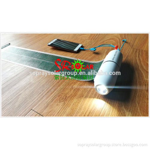 Flexible Thin Film Solar Torch Panel With SOS Lights
